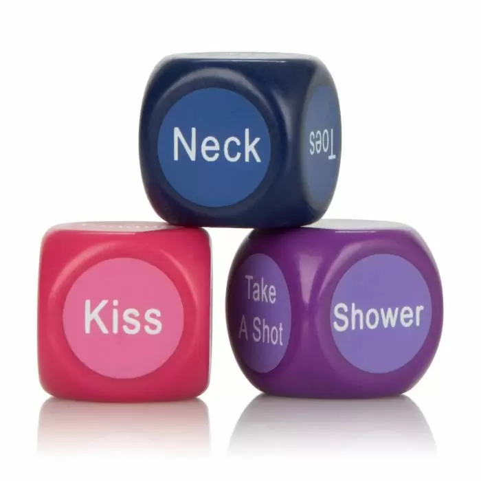 Эротические игральные кости Calexotics Shane's World Sex Dice – розовый, фиолетовый, синий