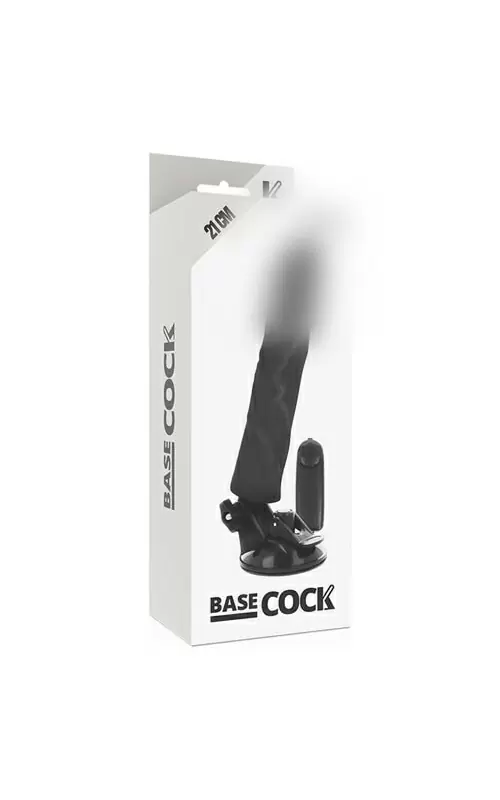 Реалистичный вибратор с пультом управления BASECOCK REALISTIC VIBRATOR REMOTE CONTROL BLACK 21CM