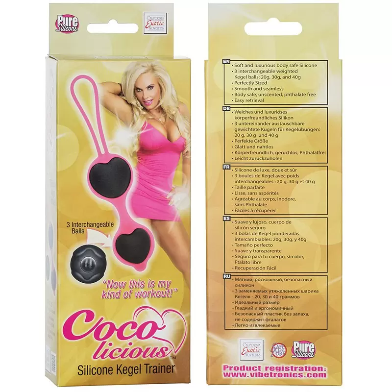 Вагинальные шарики Coco Licious Kegel Balls из силикона – черные	