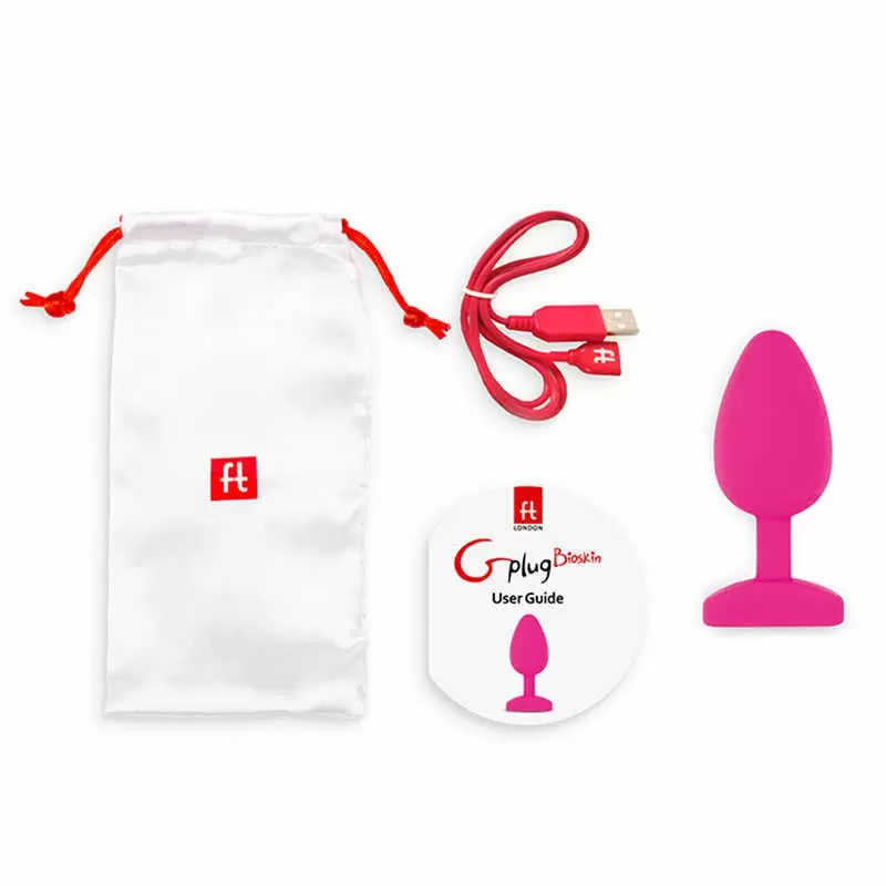 Анальная пробка с вибрацией Gvibe Gplug Bioskin - розовый