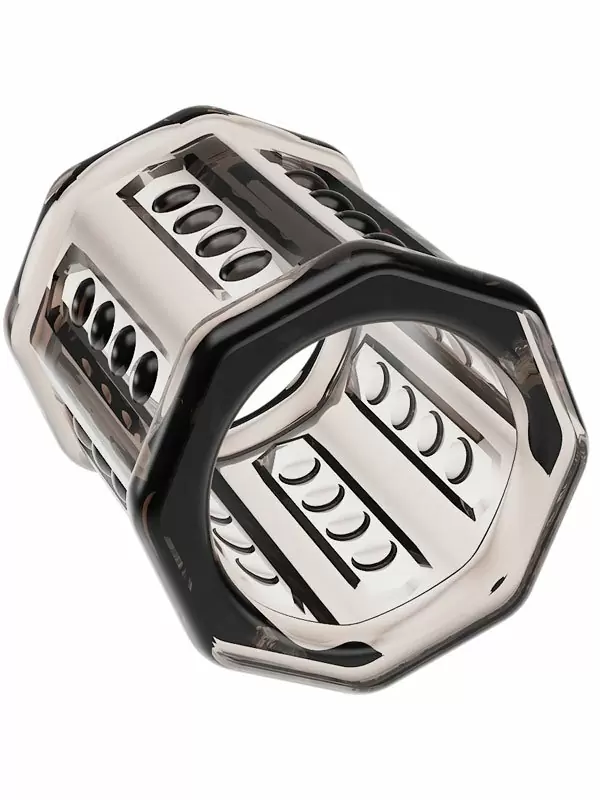 Эрекционное кольцо-насадка Baile Pretty Love, ребристое, ТПР, 5.5 см