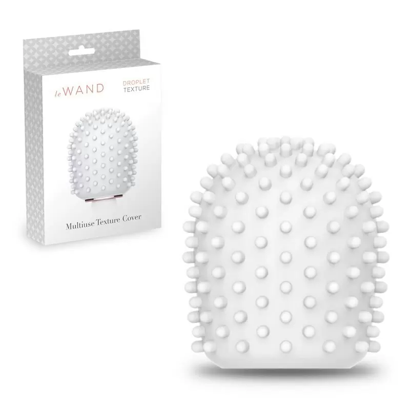 Текстурированная мягкая насадка Droplet с пупырышками для массажера le Wand - белый