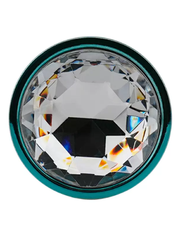 Голубая алюминиевая текстурная анальная пробка Small