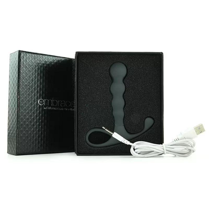 Массажер простаты Embrace Beaded Probe перезаряжаемый – серый