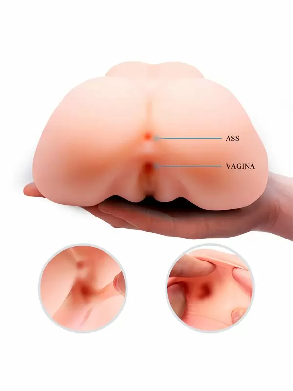 Реалистичный мастурбатор Baile Veronica, мини-полуторс, два отверстия, с двумя вибропулями