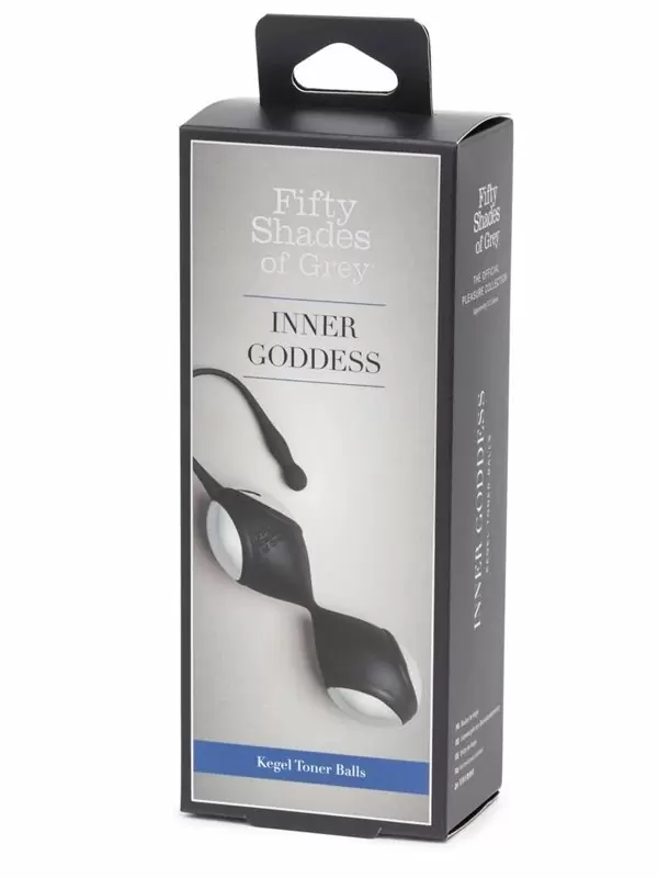 Утяжелённые вагинальные шарики Fifty Shades of Grey Inner Goddess Kegel Toner, 11,5 см, 78 гр, черные