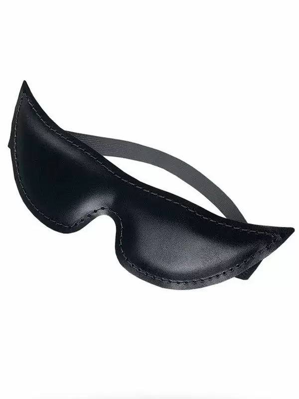 Маска на глаза Pecado BDSM, мягкая, закрытая, натуральная кожа, черная