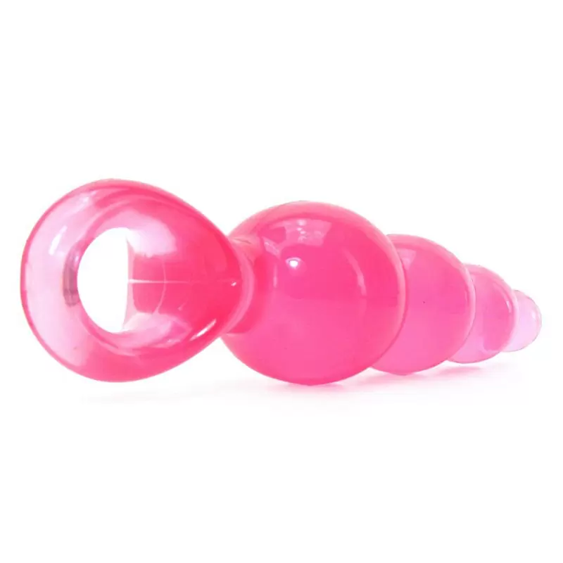Анальная пробка с кольцом Jolie Ripples Small – розовая