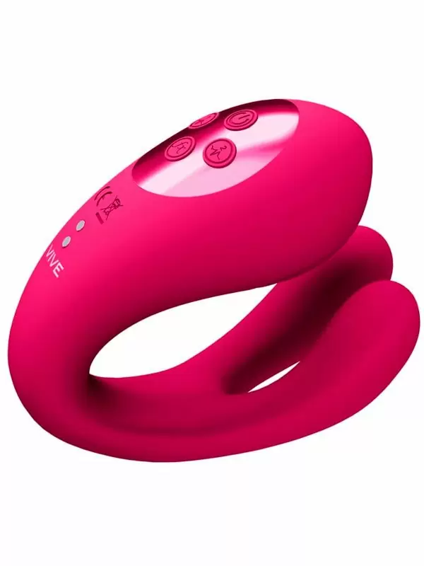 Вибратор Shots Toys Yoko тройного действия, 20 режимов работы, с функцией «мгновенный оргазм», розовый