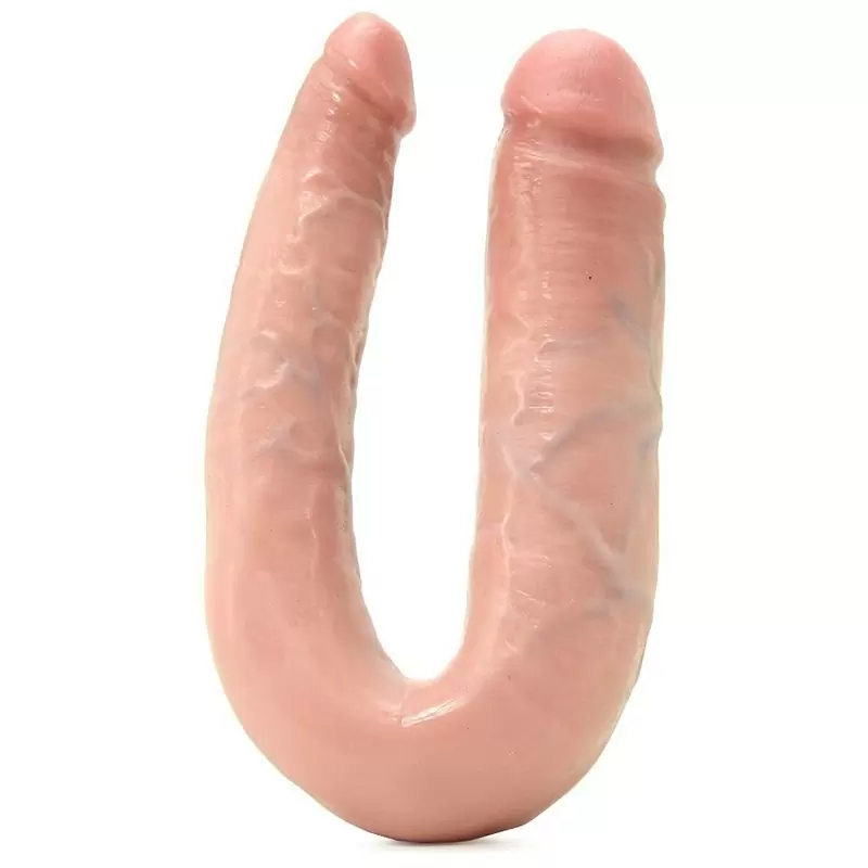 Фаллоимитатор двухголовый U-образный Double Trouble Large большой – телесный