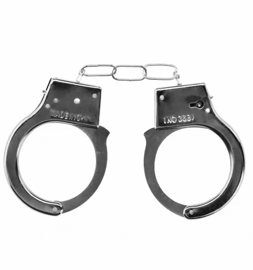 Металлические наручники Beginner's Handcuffs, с ключом, серебристый