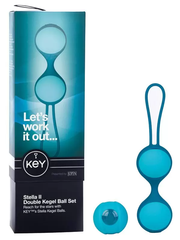 Набор из 3-х вагинальных шариков разного веса Stella II - Blue