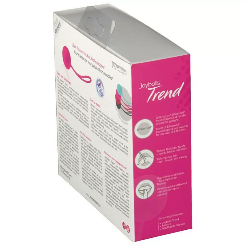 Вагинальный шарик Joyballs Trend со смещенным центром тяжести – розовый