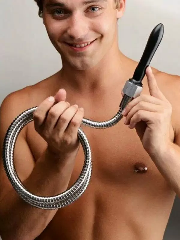 Очищающий анальный душ Aqua Shot, 14 см, ПВХ, черный