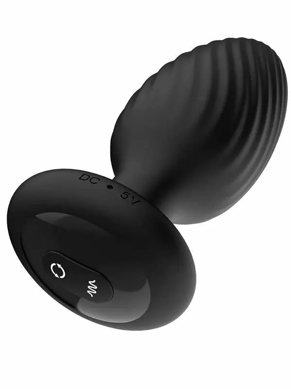 Средняя анальная вибровтулка Nexus Tornado Medium с функцией вращения, 8,7 см, размер M, черная | Он и Она 18+