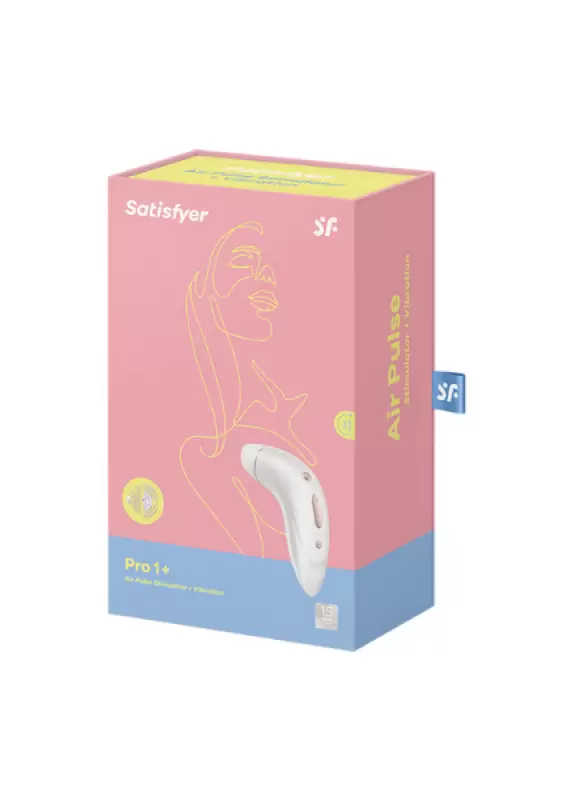 Вакуумно-волновой вибростимулятор клитора Satisfyer Pro Plus Vibration, 13 см, 21 режим, белый с золотом