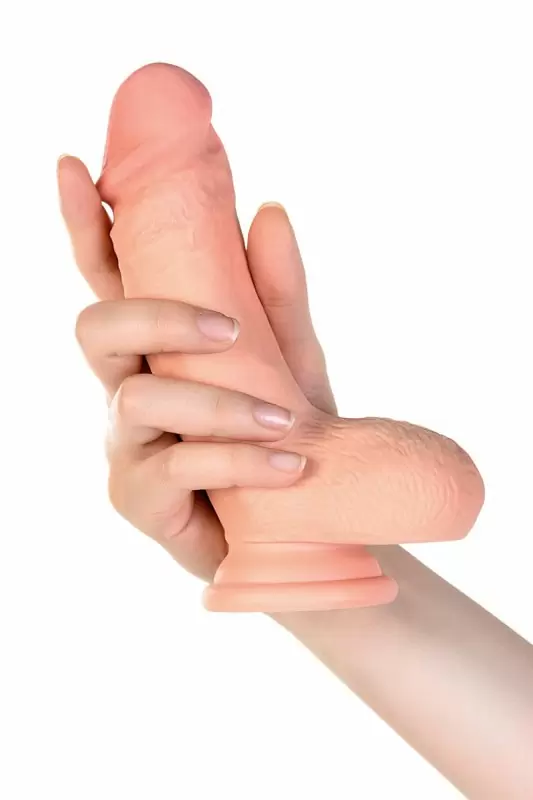 Реалистичный фаллоимитатор TOYFA RealStick Elite с присоской - телесный