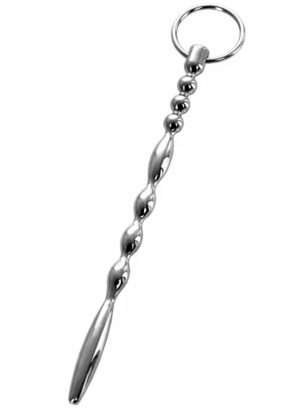 Уретральный плаг с кольцом в основании TOYFA Metal фигурный – серебристый