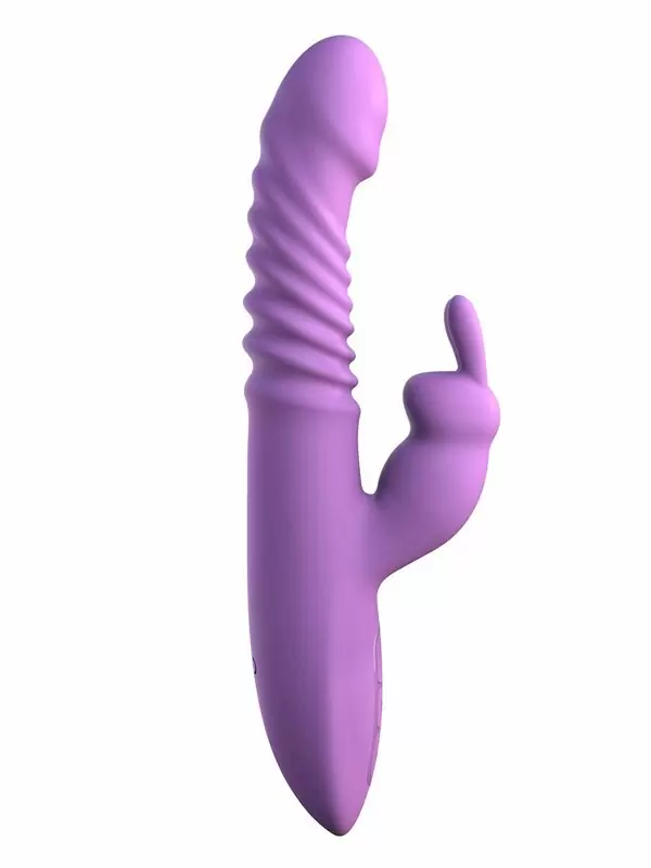 Изогнутый вибратор-кролик Pipedream Her Thrusting Silicone Rabbit, 24 см, с поступательными движениями, вращением, нагревом