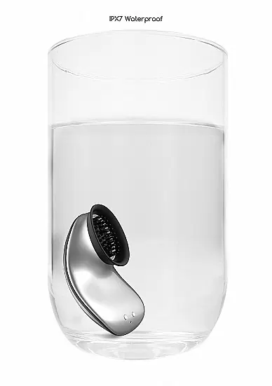 Клиторальный вибратор Twitch Hands с вакуумным эффектом (серебристый): 10.5 см, 14 режимов работы, силикон