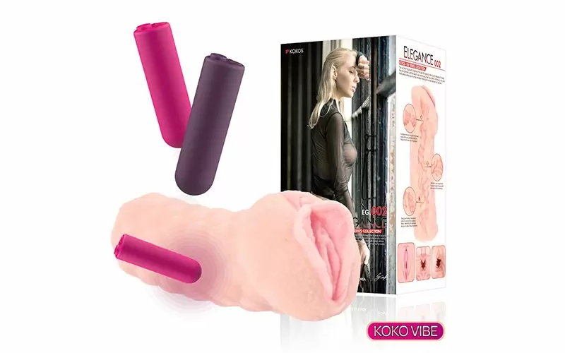 Реалистичный мастурбатор в форме вагины с вибрацией, ELEGANCE.002