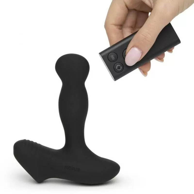 Массажер простаты Nexus Revo Slim с пультом ДУ - черный: 8 режимов работы, 34 комбинации, медицинский силикон