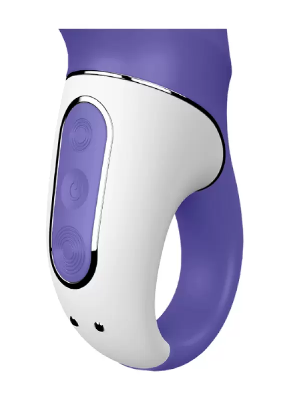 Вибромассажер с клиторальным стимулятором Satisfyer Vibes - Magic Bunny – синий