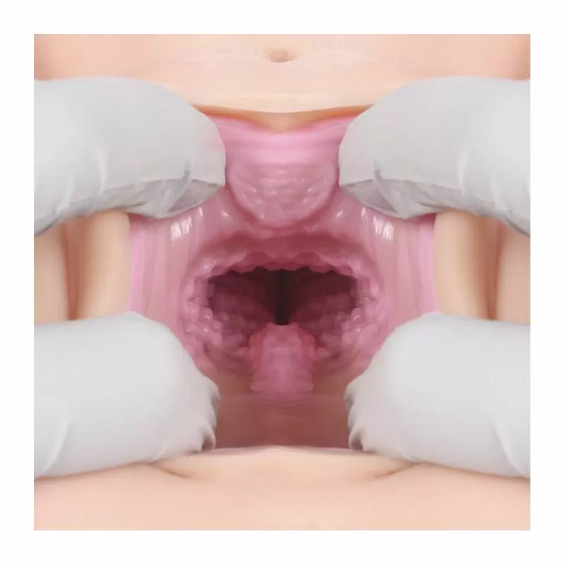 Реалистичная мини кукла-мастурбатор Victoria с двумя отверстиями – телесный