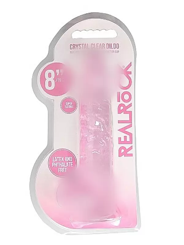 Фалоимитатор из эластомера 21 см. Realistic Dildo With Balls (розовый)