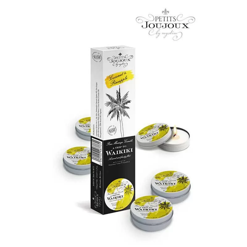 Набор из 5 массажных свечей Petits JouJoux Orient Waikiki Beach 