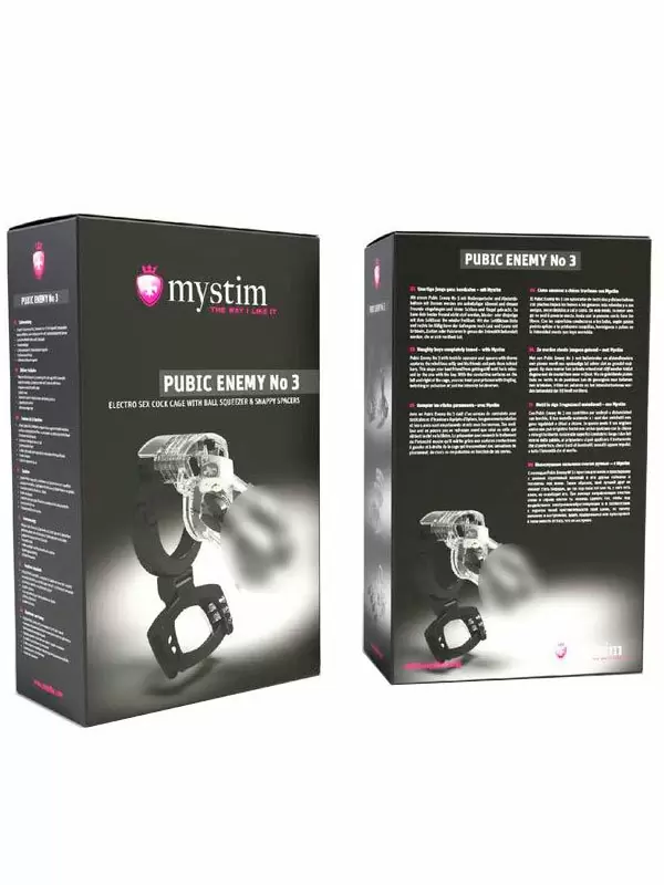 Пояс верности для мужчин Mystim Pubic Enemy No 3, 8,2 см, с кольцом, прозрачный