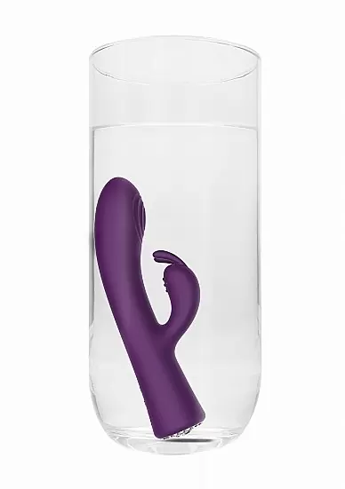 Вибратор-кролик Lux (фиолетовый): 20 см, 10 режимов вибрации, 8500 оборотов/мин, АБС/силикон