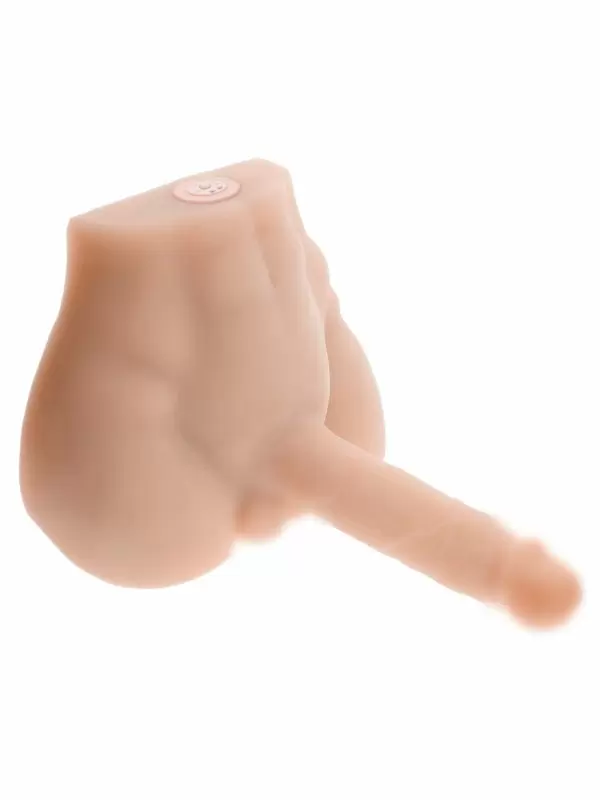 Мужской полуторс-вибратор Evolved Easy Rider, с поступательными движениями, 24 см, ТПР, телесный