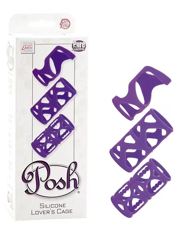 Набор силиконовых насадок Posh фиолетовый