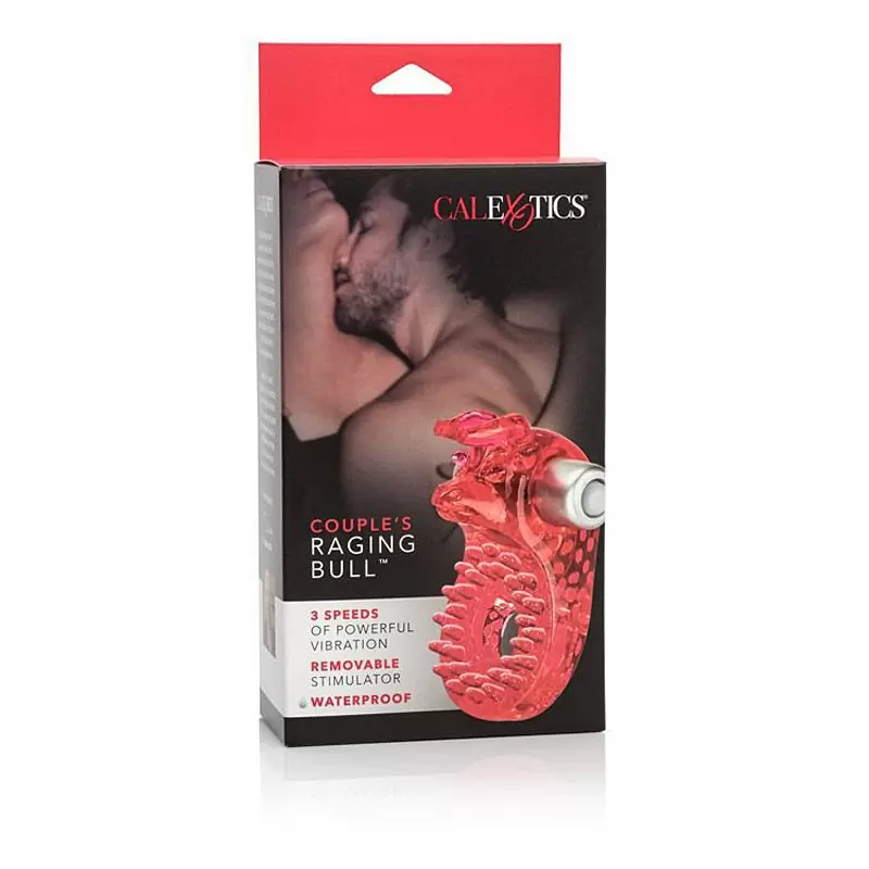 Эрекционное виброкольцо со стимулятором клитора Бык Couple's Raging Bull – красный