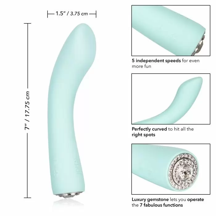 Элегантный вибромассажёр Calexotics Pave Vivian - голубой