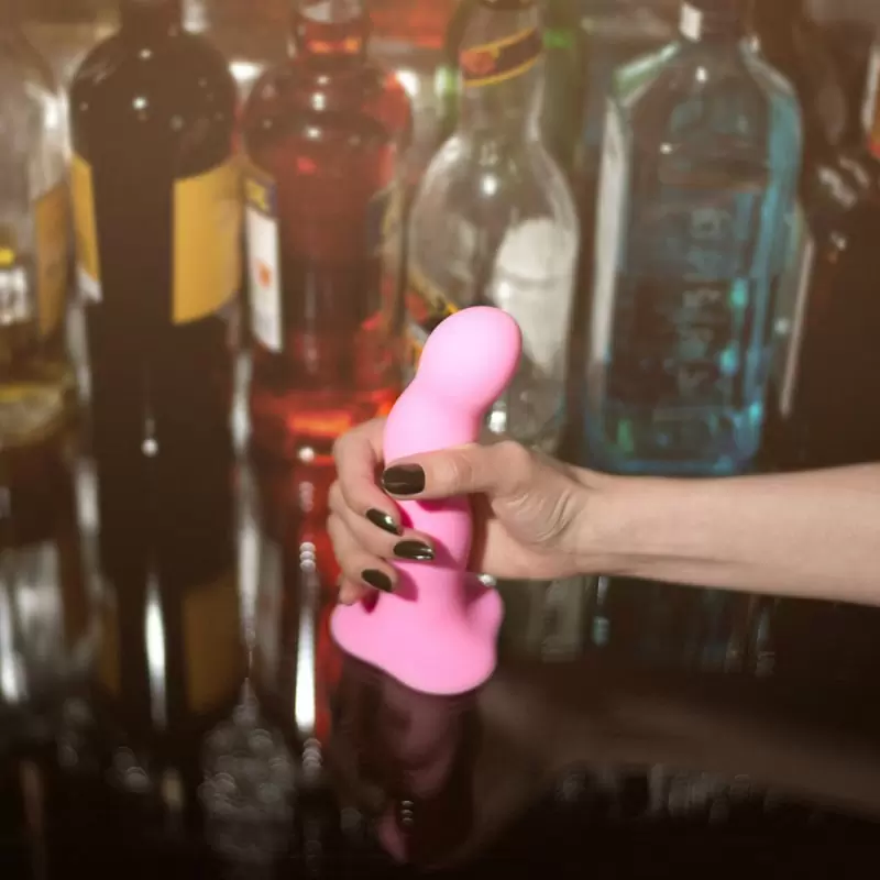 Фаллоимитатор Fun Factory Bouncer 18,2 см, с тремя шариками, розовый