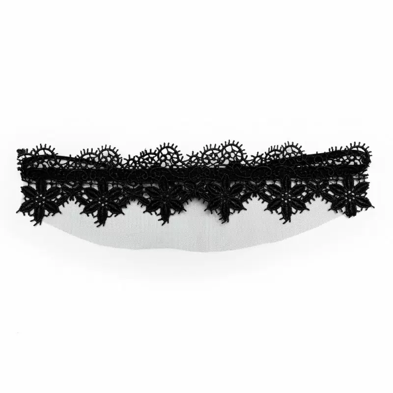 Кружевная маска-диадема ручной работы Dolce Piccante Аlbori - черный