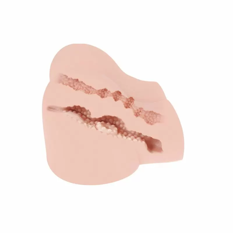 Реалистичный мастурбатор Olivia Say вагина и анус с вибрацией, ротацией и звуком – телесный