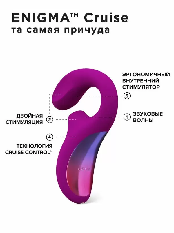 Звуковой вибратор-кролик Lelo Enigma Cruise, 18,5 см, силикон, розовый