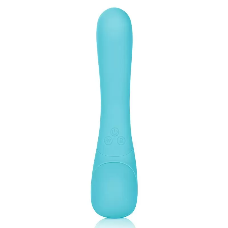 Изогнутый вибратор Impress Wand, 20,3 см, 12 режимов, силикон, голубой