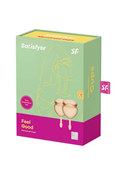 Набор менструальных чаш Satisfyer Feel good Menstrual Cup, 15 и 20 мл, силикон, прозрачный