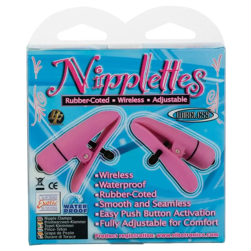 Зажимы для сосков с вибрацией  Nipplettes - розовый