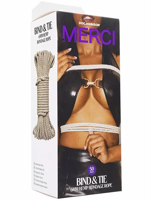 Надёжная верёвка для связывания и фиксации Doc Johnson MERCI BIND &amp TIE, 15,24 м