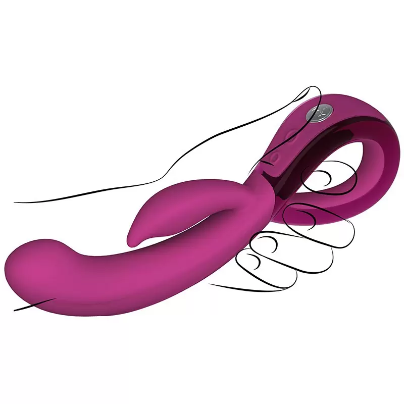 Вибромассажер Leia со стимулятором клитора – розовый