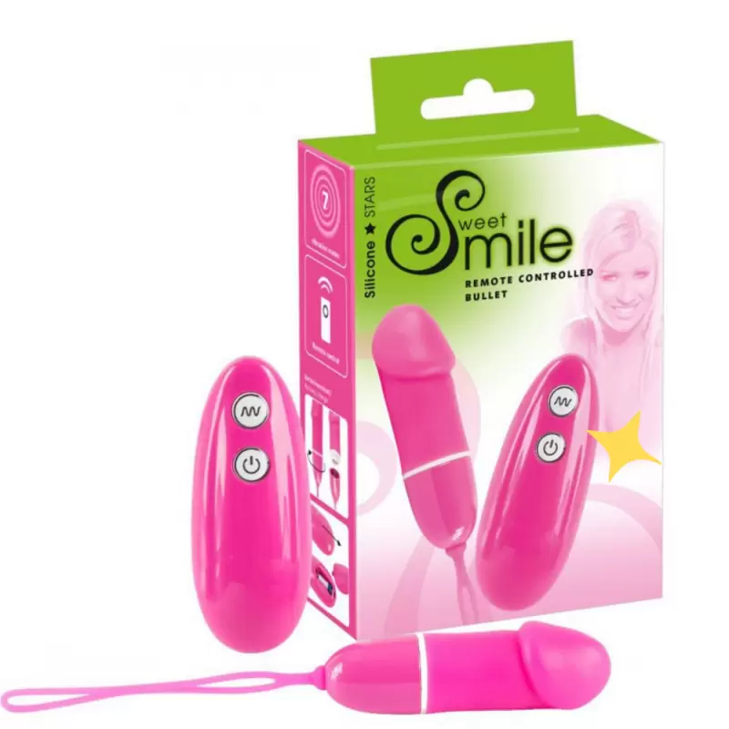 Мультифункциональное беспроводное виброяйцо Sweet Smile -  розовый