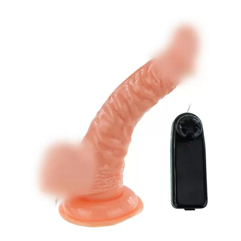 Реалистичный массажер-ротатор на присоске Super Rota Dong – телесный