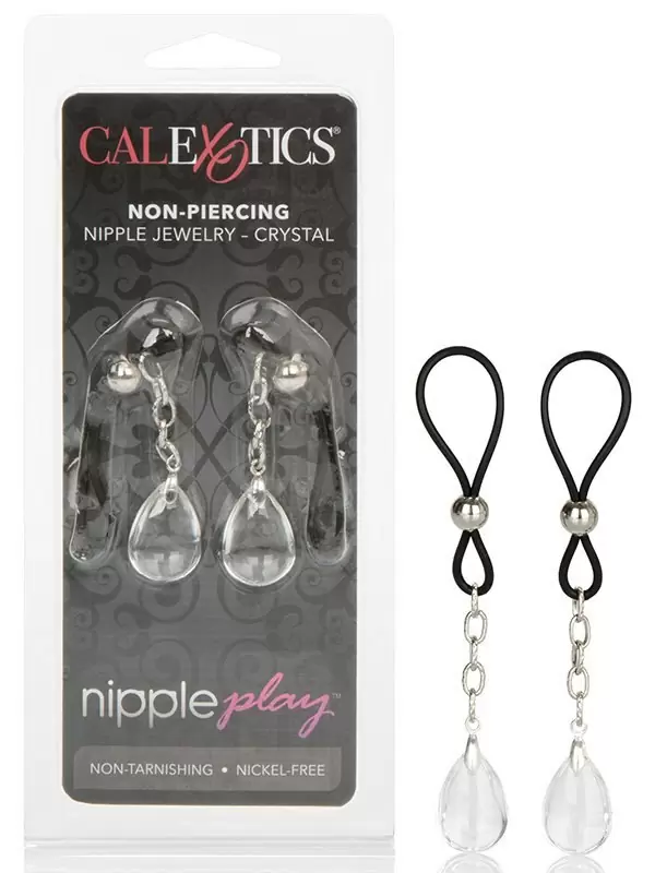 Зажимы на соски Non-Piercing Nipple Jewelry - Crystal с подвесками – прозрачный