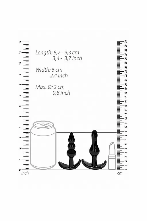 Набор анальных пробок No. 80 4-Piece Butt Plug Set