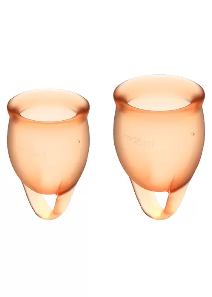 Набор менструальных чаш Satisfyer Feel confident Menstrual Cup (orange)